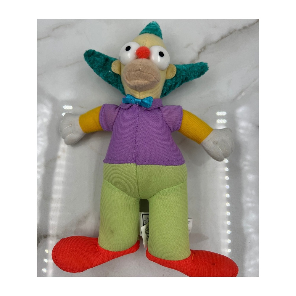 The Simpsons Krusty the Clown Plush 2005 Nanco Vintage Toy Collectible 9 Inch